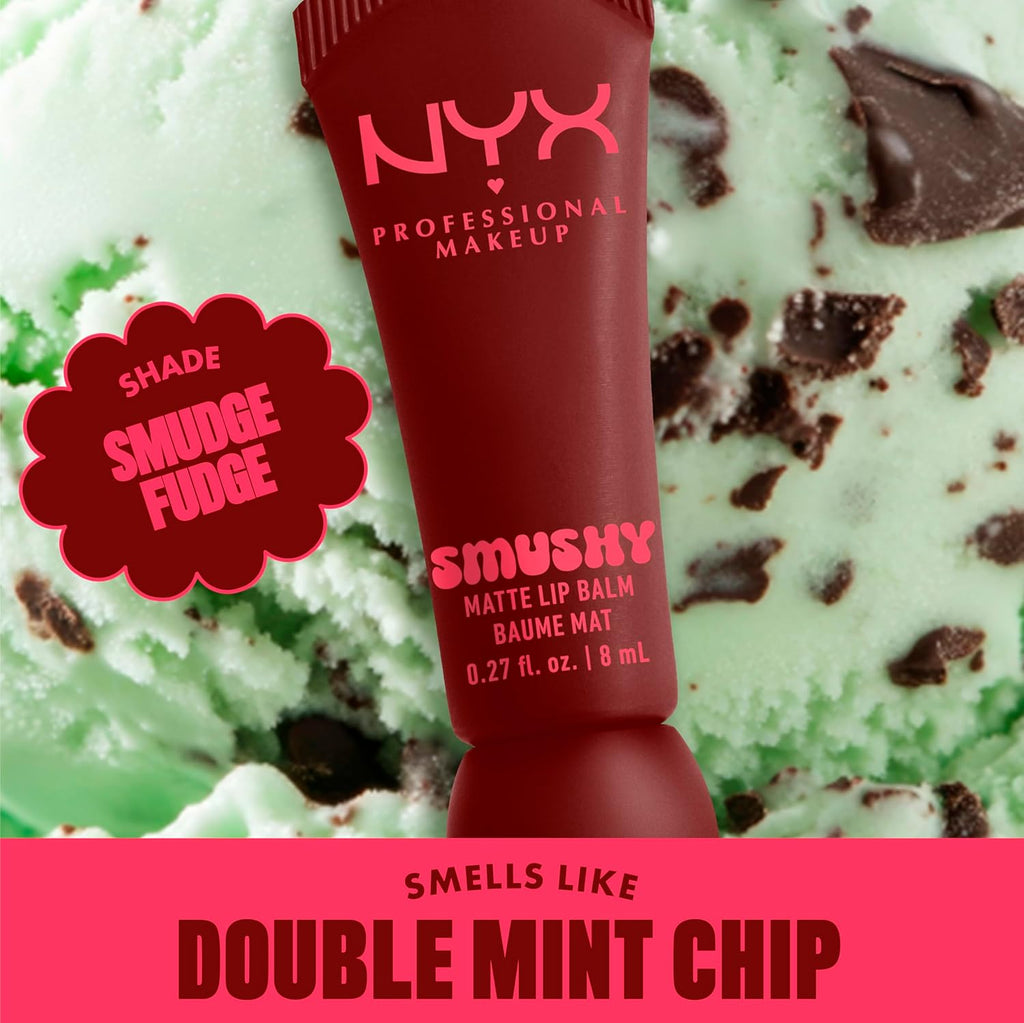 NYX Smushy Matte Lip Balm SMB08- Smudge Fudge