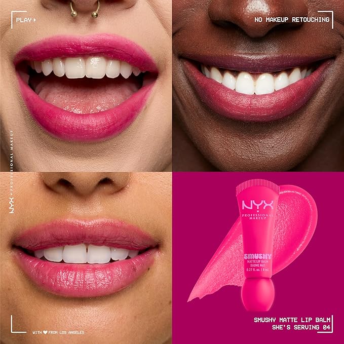 NYX Smushy Matte Lip Balm SMB04- She's Serving