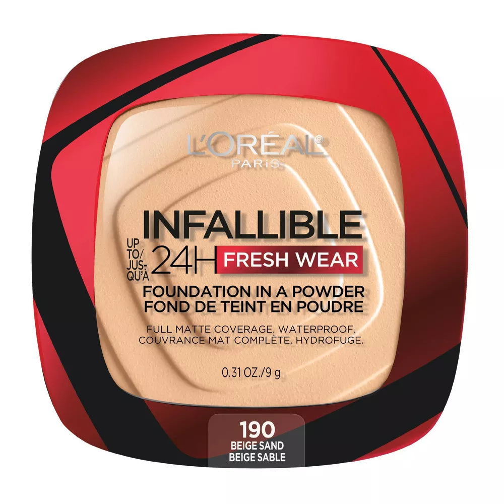 L'Oreal Paris Infallible 24H Fresh Wear Powder - 190 Beige Sand