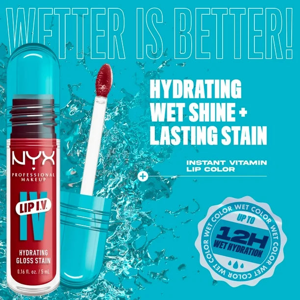 NYX Lip I.V Hydrating Gloss Serum Lip Gloss - Berry Thirsty