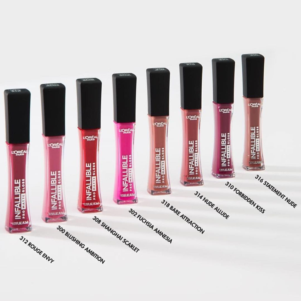 L'Oreal Paris Infallible Pro Matte Lip Gloss - Assorted