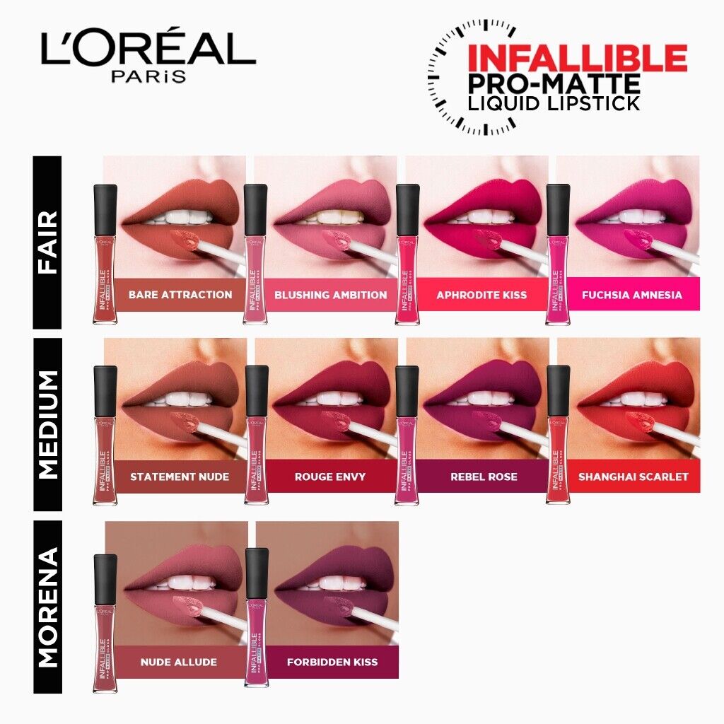 L'Oreal Paris Infallible Pro Matte Lip Gloss - Assorted