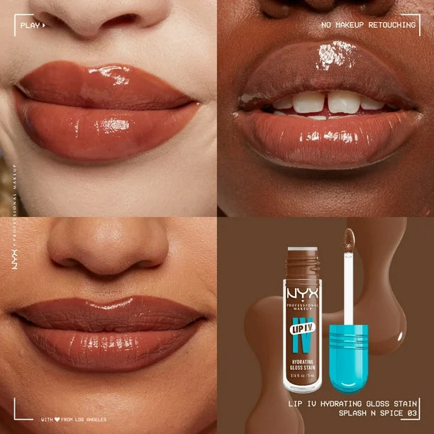 NYX Lip I.V Hydrating Lip Gloss Serum -  Splash n Spice