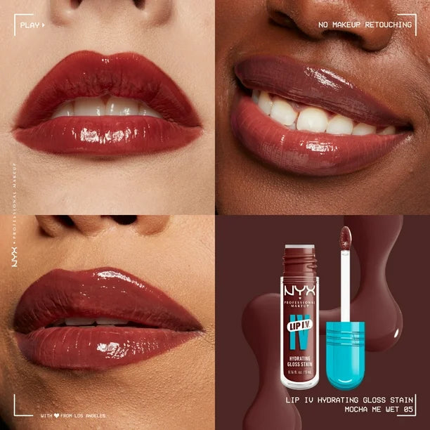 NYX Lip I.V Hydrating Lip Gloss Serum -  Mocha Me Wet