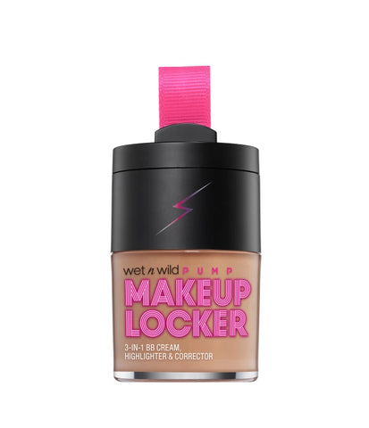 WET N' WILD MAKEUP LOCKER- 3-IN-1 SHEER BB CREAM, HIGHLIGHTER & CORRECTOR- MEDIUM