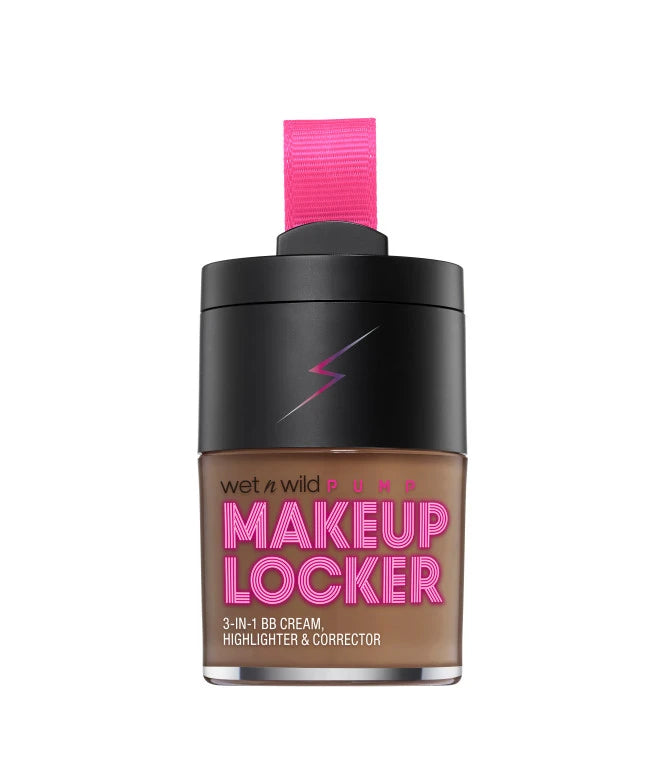 WET N' WILD MAKEUP LOCKER- 3-IN-1 SHEER BB CREAM, HIGHLIGHTER & CORRECTOR- DEEP