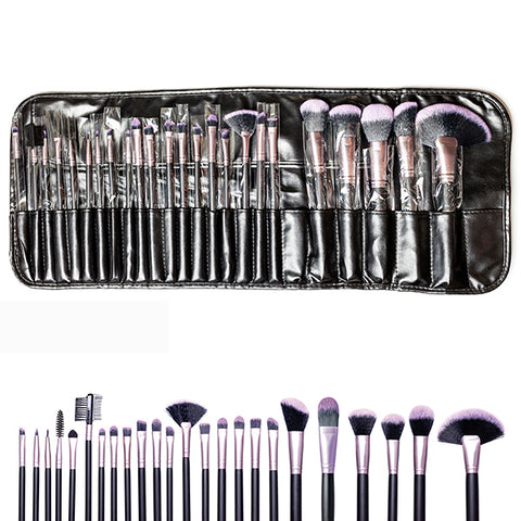 SHUE 24 Pc Purple Makeup Brush Set