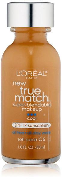 L'OREAL TRUE MATCH SUPER-BLENDABLE FOUNDATION MAKEUP WITH SPF 17 C6 –