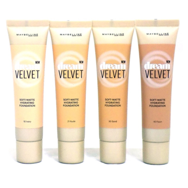 MAYBELLINE DREAM VELVET SOFT-MATTE HYDRATING FOUNDATIONS