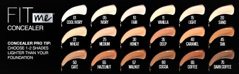 MAYBELLINE FIT ME CONCEALERS