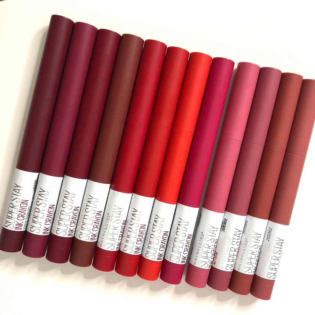 MAYBELLINE SUPERSTAY INK CRAYON, MATTE LONGWEAR ASSORTED LIPSTICK