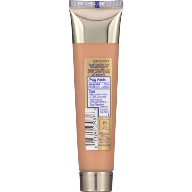 L'OREAL PARIS VISIBLE LIFT BLUR FOUNDATION "208 SAND BEIGE"