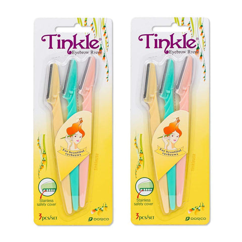 "TINKLE EYEBROW RAZOR TRIMMER SHAVER 3 PCS (3 BLADES)"