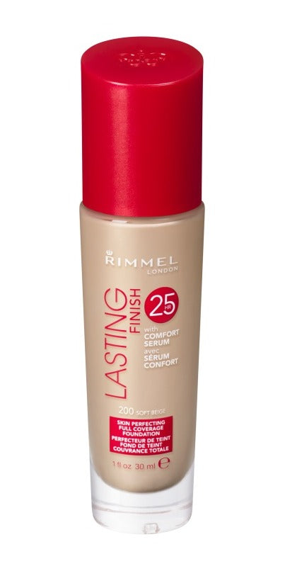 RIMMEL LONDON "LASTING FINISH 25H FOUNDATION WITH COMFORT SERUM"