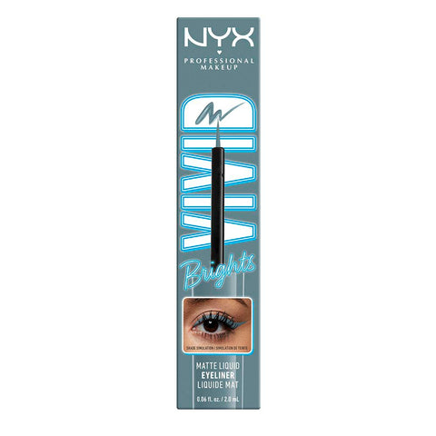 NYX Vivid Brights Colored Liquid Eyeliner - Cyan Simp