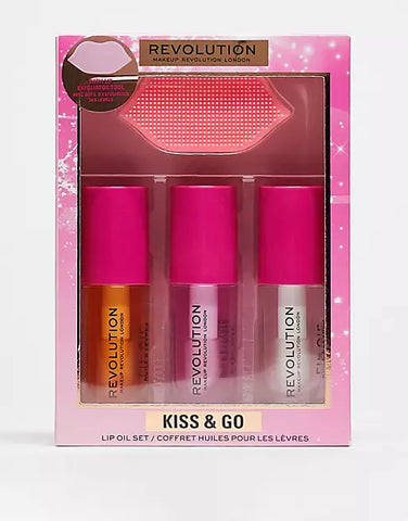 Makeup Revolution Kiss & Go Glaze Lip Care Gift Set