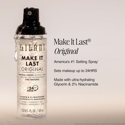 Milani Makeup Primer + Setting Spray, Make It Last Original - Natural Finish