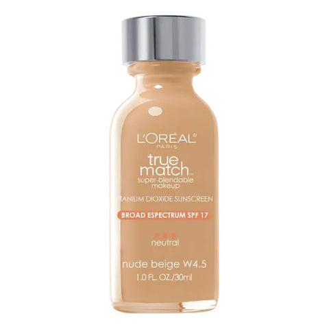 L'OREAL TRUE MATCH SUPER-BLENDABLE FOUNDATION MAKEUP - "W4.5"