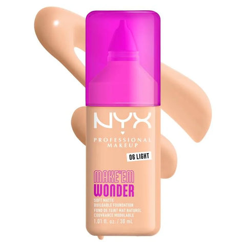 NYX Make ‘Em Wonder Soft Matte Buildable Foundation - 06 Light