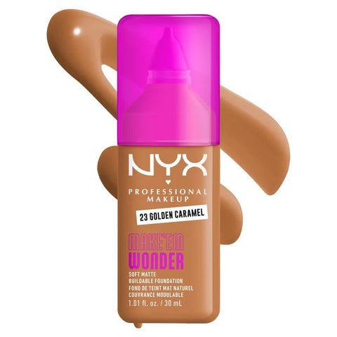 NYX Make ‘Em Wonder Soft Matte Buildable Foundation - 23 Golden Caramel