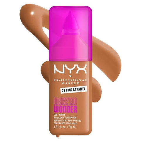 NYX Make ‘Em Wonder Soft Matte Buildable Foundation - 27 True Caramel