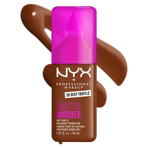 NYX Make ‘Em Wonder Soft Matte Buildable Foundation - 38 Deep Truffle