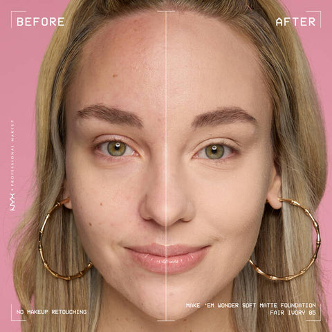 NYX Make ‘Em Wonder Soft Matte Buildable Foundation - 05 Fair Ivory