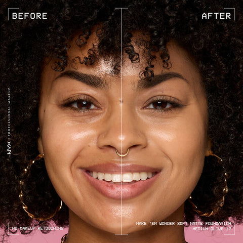 NYX Make ‘Em Wonder Soft Matte Buildable Foundation - 17 Medium Olive