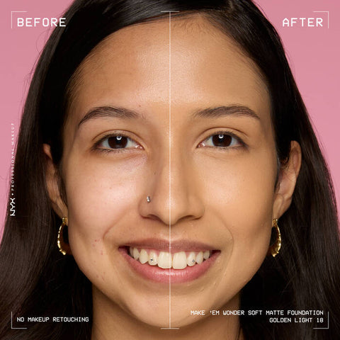 NYX Make ‘Em Wonder Soft Matte Buildable Foundation - 18 Golden Light