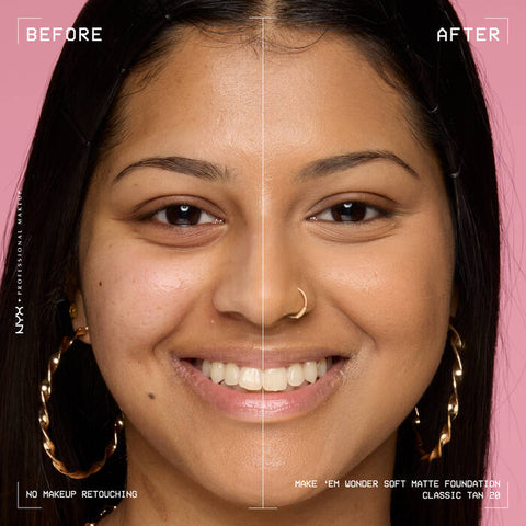 NYX Make ‘Em Wonder Soft Matte Buildable Foundation - 20 Classic Tan