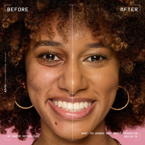 NYX Make ‘Em Wonder Soft Matte Buildable Foundation - 22 Medium