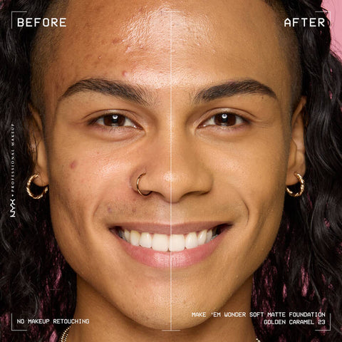 NYX Make ‘Em Wonder Soft Matte Buildable Foundation - 23 Golden Caramel