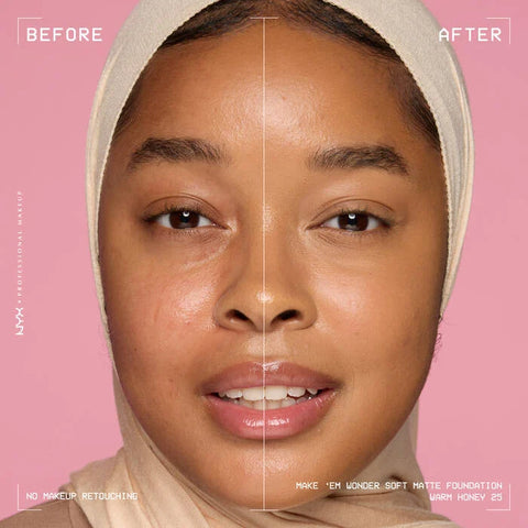NYX Make ‘Em Wonder Soft Matte Buildable Foundation - 25 Warm Honey