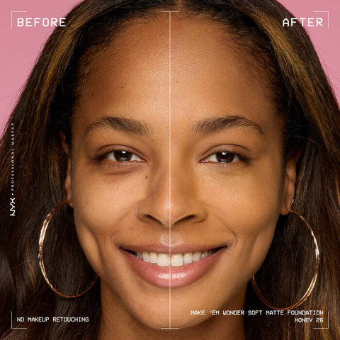 NYX Make ‘Em Wonder Soft Matte Buildable Foundation - 26 Honey