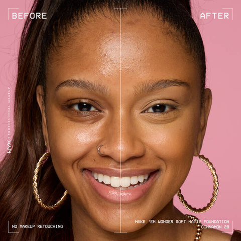 NYX Make ‘Em Wonder Soft Matte Buildable Foundation - 28 Cinnamon