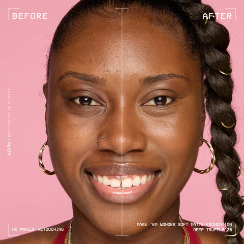 NYX Make ‘Em Wonder Soft Matte Buildable Foundation - 38 Deep Truffle