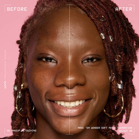 NYX Make ‘Em Wonder Soft Matte Buildable Foundation - 40 Walnut