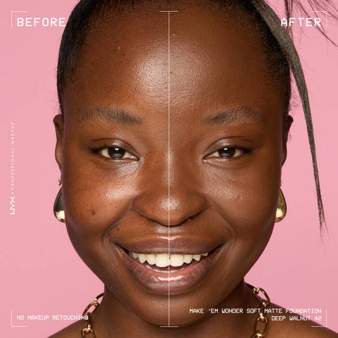 NYX Make ‘Em Wonder Soft Matte Buildable Foundation - 42 Deep Walnut
