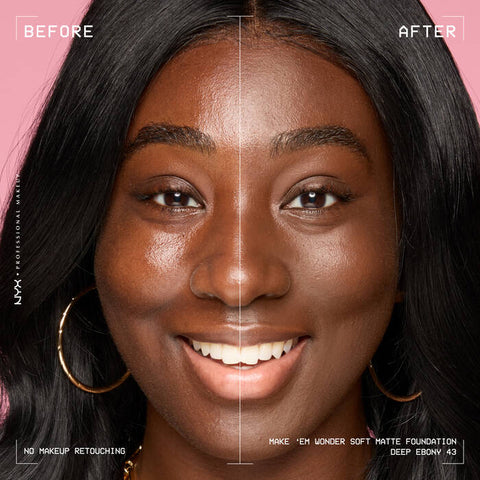 NYX Make ‘Em Wonder Soft Matte Buildable Foundation - 43 Deep Ebony