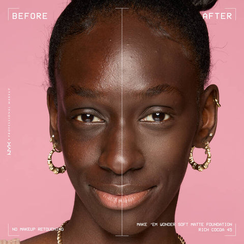 NYX Make ‘Em Wonder Soft Matte Buildable Foundation - 45 Rich Cocoa"