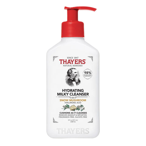 Thayers Face Care Hydrating Milky Cleanser with Snow Mushroom, 8 fl oz