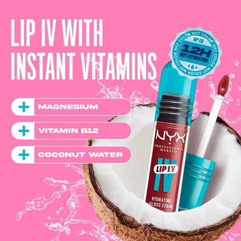 NYX Lip I.V Hydrating Lip Gloss Serum - Bubblegum Burst