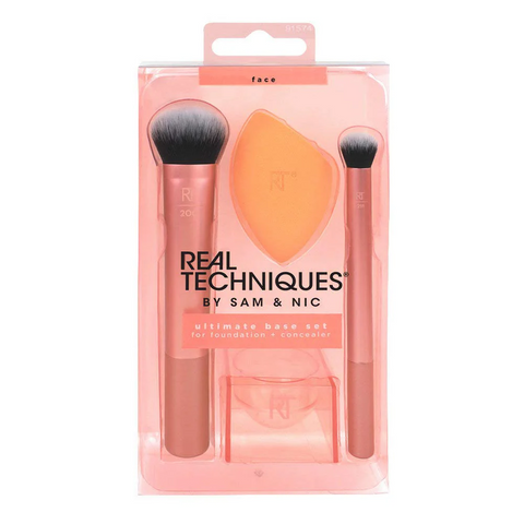 Real Techniques Ultimate Base Set, Face Brush, Miracle Sponge, Concealer Brush