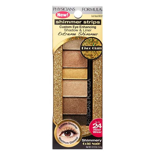 PHYSICIANS FORMULA "SHIMMER STRIPS CUSTOM EYE ENHANCING EXTREME SHADOW AND LINER" GOLD NUDE