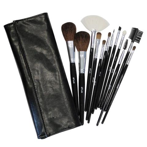 SHUE 12 Pcs Black Makeup Brush Set