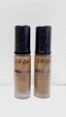 "L.A GIRL PRO MATTE ASSORTED FOUNDATION"