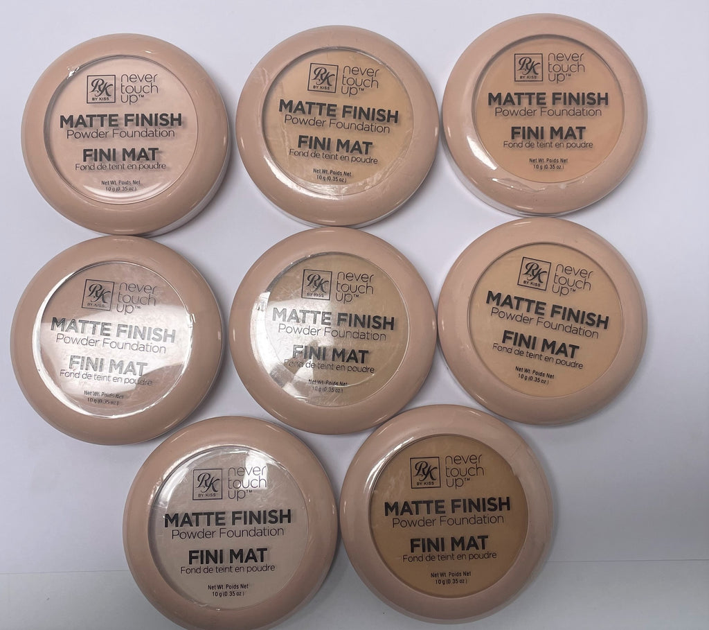 RK RUBY KISSES "NEVER TOUCH UP MATTE FINISH POWDER FOUNDATION"