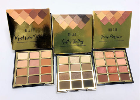 MILANI 12 EYESHADOW PALETTES