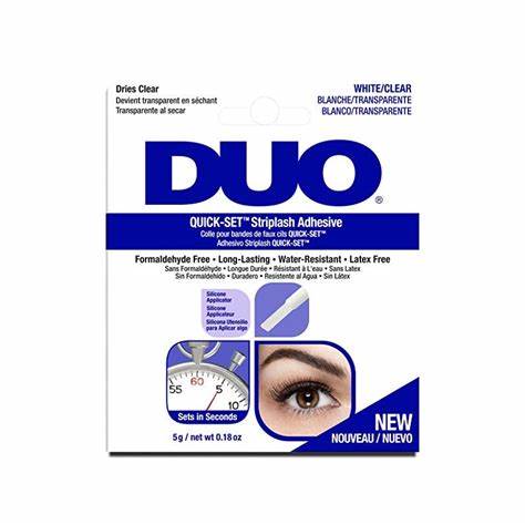 DUO QUICK-SET STRIPLASH ADHESIVE WHITE/CLEAR