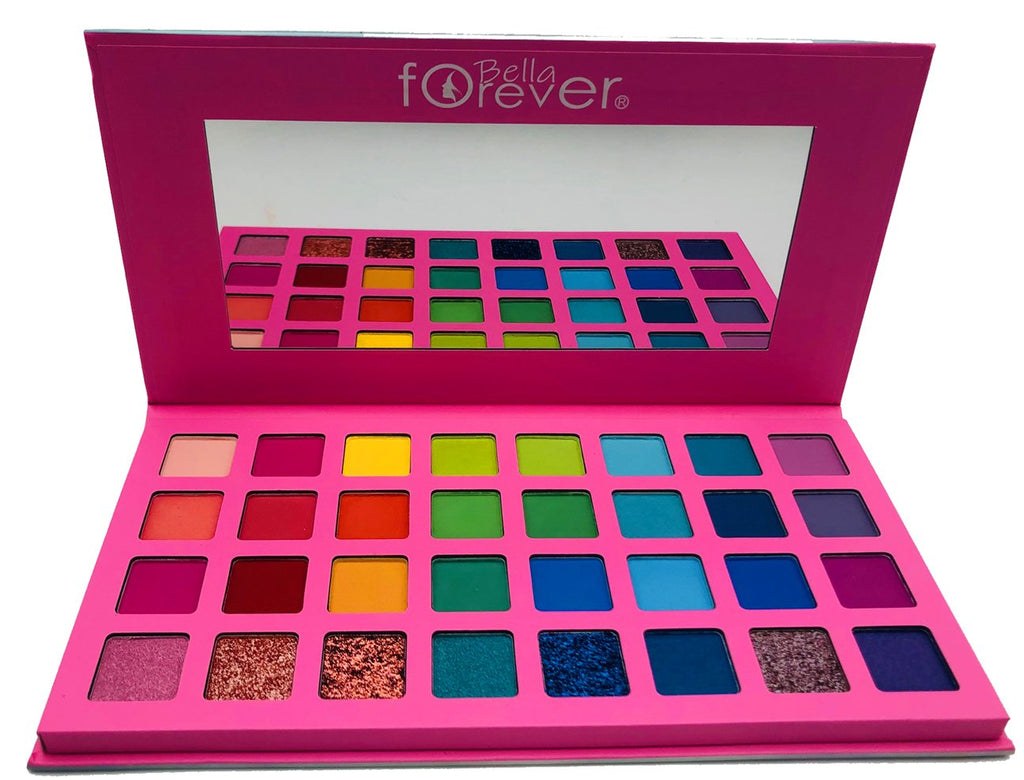 BELLA FOREVER 12 PIECE DISPLAY EYESHADOW PALETTE "SHE BELIEVE SHE COULD SO SHE DID"